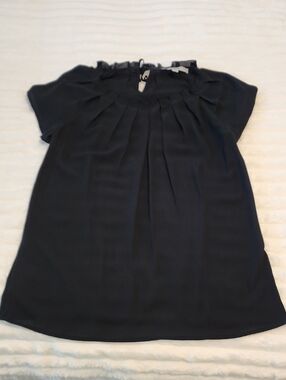 NWOT AT Loft Sheer Black Top